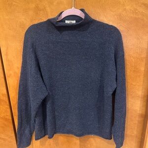 Leith Deep Blue Turtleneck Sweater